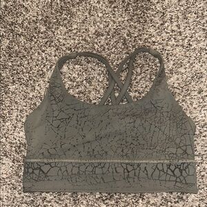 lululemon athletica Cracked Pattern Sports Bra - Dark Gray
